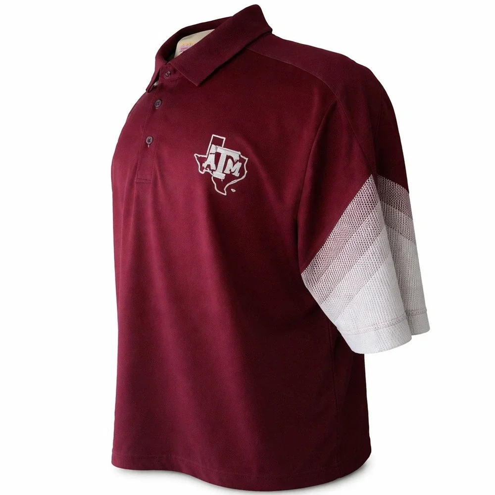 Adidas Texas A&M Aggies Primeblue Polo Shirt Men's‎ XL Maroon Golf